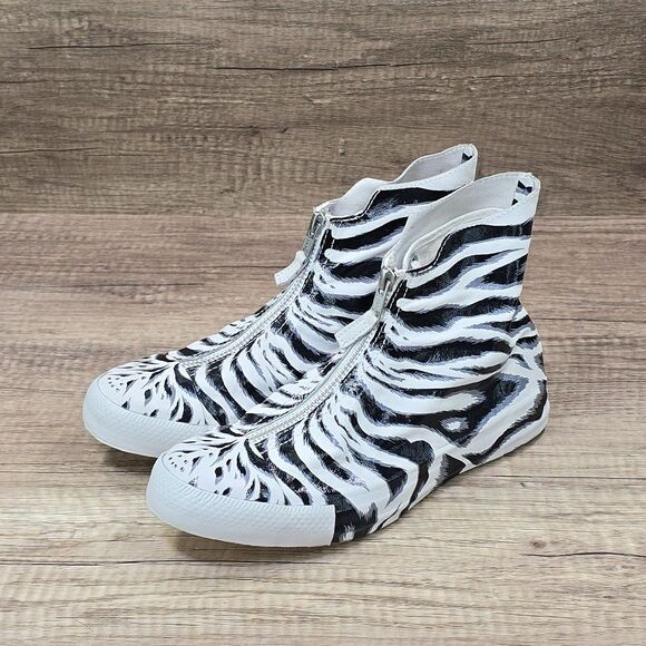 Converse Chuck Taylor All Star Shroud Hi Women's Size 7 White Black Zebra Shoes - Picture 7 of 9